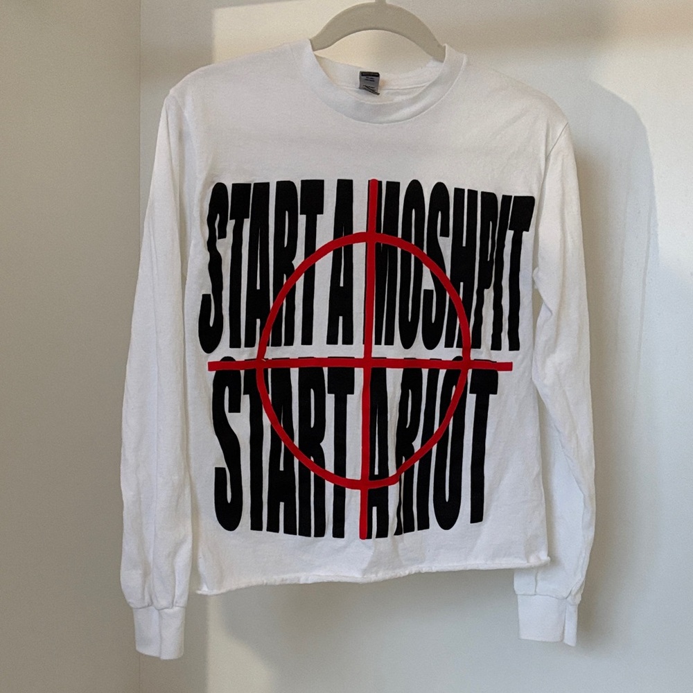 Uvsailles Start A Mospit White Long Sleeve Graphic Tee